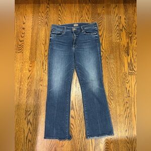 MOTHER Dark Blue Boot Cut Jeans